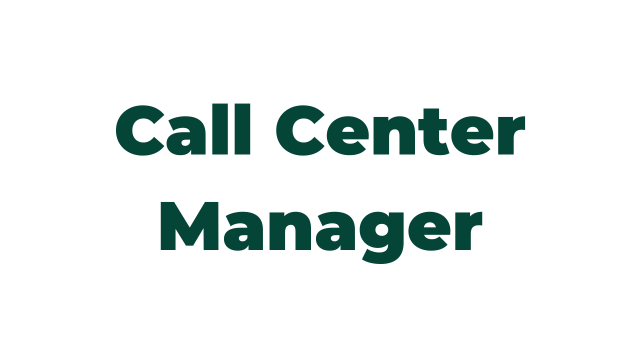 Jobs Description For Call Center Manager