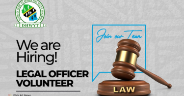 Legal Officer Volunteer Job Opportunity at Door of Hope Tanzania