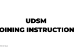 UDSM Joining Instructions for 2024/2025 Academic Entry