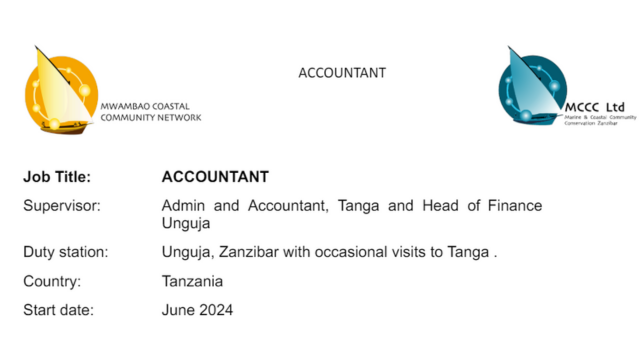 Mwambao Coastal Community Network Hiring Accountant