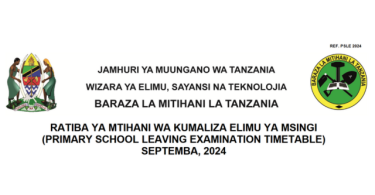 Ratiba ya Mtihani wa Darasa la Saba 2024 NECTA PSLE Examination Timetable 2024 Rollout