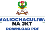 Majina ya Waliochaguliwa JKT 2024 Selection Camps Tanzania releases Form six 2024-25 PDF Intakes
