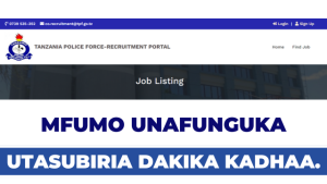 Mfumo Wa Maombi Ya Ajira Tpf Govts Jeshi La Polisi Tanzania Open Positions Application Check Out