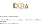 Idera Mineral Resources Limited Hiring Human Resource Administrator