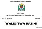 Majina ya Walioitwa Kazini PSRS 2024 Call for Work