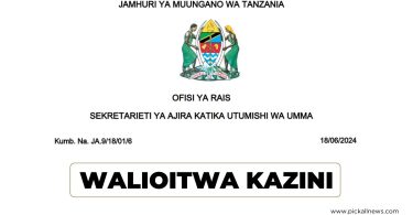 Majina ya Walioitwa Kazini PSRS 2024 Call for Work