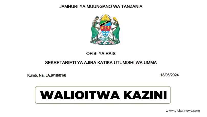 Majina ya Walioitwa Kazini PSRS 2024 Call for Work