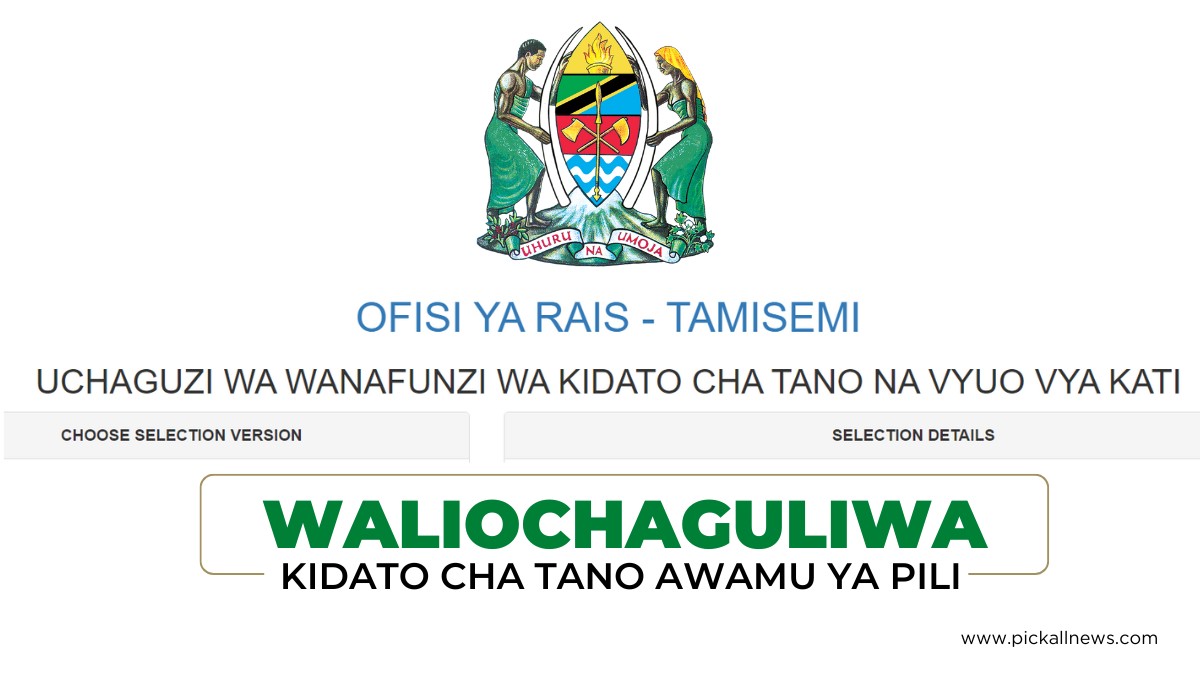 Tamisemi Waliochaguliwa Kidato cha Tano 2024 Awamu ya Pili Form five