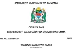 Kuitwa kazini Utumishi (PSR) - July 2024